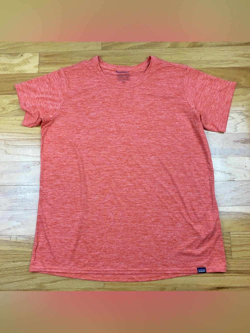 Patagonia Capilene Cool Daily Shirt Womens XL Orange Pullover Short Sleeve